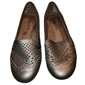 Cobb Hill Metallic Brown Leather Upper Loafers Size 8M